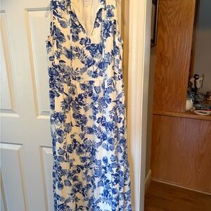 Sugarlips Blue and White Floral Maxi Dress